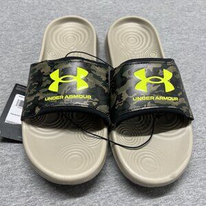 Under Armour Ignite Camo Logo UA  Men Slip On Casual Sandal Slides Sz 10